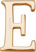 C1565 2 E-PB Heritage Brass Alphabet E Pin Fix 51mm (2") Polished Brass Finish