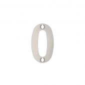 ZSN00SS - Zoo Hardware Numeral (No 0) 50mm Satin Stainless Steel