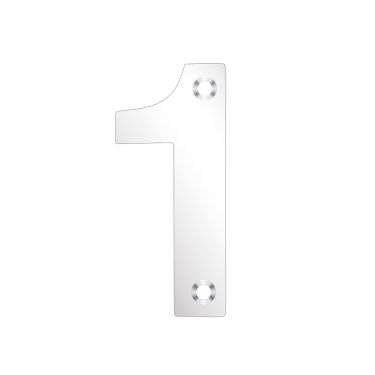Click Here To Enlarge This Photo Of ZSN01APS - Zoo Hardware Numeral (No 1) 75mm Polished Stainless