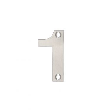 Click Here To Enlarge This Photo Of ZSN01SS - Zoo Hardware Numeral (No 1) 50mm Satin Stainless Steel