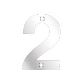 ZSN02APS - Zoo Hardware Numeral (No 2) 75mm Polished Stainless