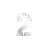 ZSN02PS - Zoo Hardware Numeral (No 2) 50mm Polished Stainless