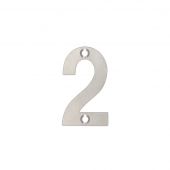 ZSN02SS - Zoo Hardware Numeral (No 2) 50mm Satin Stainless Steel