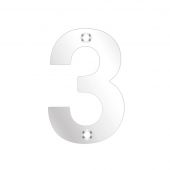 ZSN03APS - Zoo Hardware Numeral (No 3) 75mm Polished Stainless