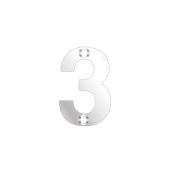 ZSN03PS - Zoo Hardware Numeral (No 3) 50mm Polished Stainless