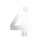 ZSN04APS - Zoo Hardware Numeral (No 4) 75mm Polished Stainless