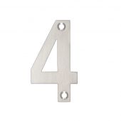 ZSN04ASS - Zoo Hardware Numeral (No 4) 75mm Satin Stainless Steel