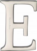 C1565 2 E-PNF Heritage Brass Alphabet E Pin Fix 51mm (2") Polished Nickel Finish