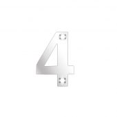 ZSN04PS - Zoo Hardware Numeral (No 4) 50mm Polished Stainless