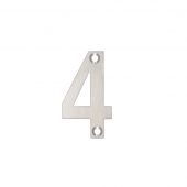 ZSN04SS - Zoo Hardware Numeral (No 4) 50mm Satin Stainless Steel