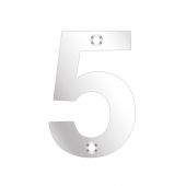 ZSN05APS - Zoo Hardware Numeral (No 5) 75mm Polished Stainless