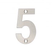 ZSN05ASS - Zoo Hardware Numeral (No 5) 75mm Satin Stainless Steel