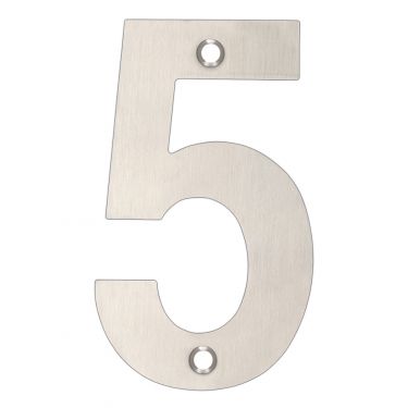 Click Here To Enlarge This Photo Of ZSN05BSS - Zoo Hardware Numeral (No 5) 102mm Satin Stainless Steel