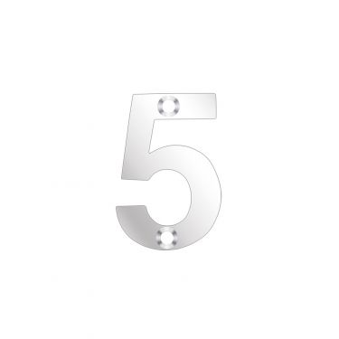 Click Here To Enlarge This Photo Of ZSN05PS - Zoo Hardware Numeral (No 5) 50mm Polished Stainless
