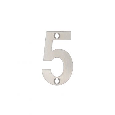 Click Here To Enlarge This Photo Of ZSN05SS - Zoo Hardware Numeral (No 5) 50mm Satin Stainless Steel