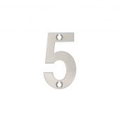 ZSN05SS - Zoo Hardware Numeral (No 5) 50mm Satin Stainless Steel