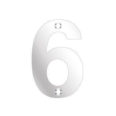 Click Here To Enlarge This Photo Of ZSN06APS - Zoo Hardware Numeral (No 6 & 9) 75mm Polished Stainless