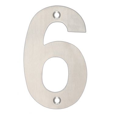 Click Here To Enlarge This Photo Of ZSN06BSS - Zoo Hardware Numeral (No 6 & 9) 102mm Satin Stainless Steel