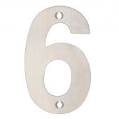 ZSN06BSS - Zoo Hardware Numeral (No 6 & 9) 102mm Satin Stainless Steel