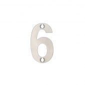 ZSN06SS - Zoo Hardware Numeral (No 6 & 9) 50mm Satin Stainless Steel