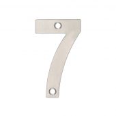 ZSN07ASS - Zoo Hardware Numeral (No 7) 75mm Satin Stainless Steel