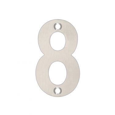 Click Here To Enlarge This Photo Of ZSN08ASS - Zoo Hardware Numeral (No 8) 75mm Satin Stainless Steel