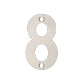 ZSN08ASS - Zoo Hardware Numeral (No 8) 75mm Satin Stainless Steel