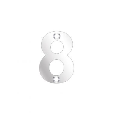 Click Here To Enlarge This Photo Of ZSN08PS - Zoo Hardware Numeral (No 8) 50mm Polished Stainless