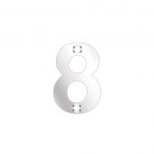 ZSN08PS - Zoo Hardware Numeral (No 8) 50mm Polished Stainless