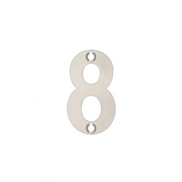 Click Here To Enlarge This Photo Of ZSN08SS - Zoo Hardware Numeral (No 8) 50mm Satin Stainless Steel