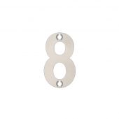 ZSN08SS - Zoo Hardware Numeral (No 8) 50mm Satin Stainless Steel