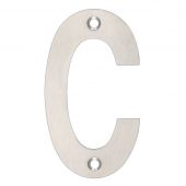 ZSNCSS - Zoo Hardware Letter (C) 102mm Satin Stainless Steel