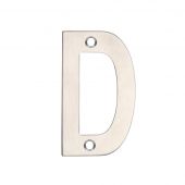 ZSNDSS75 - Zoo Hardware Letter (D) 75mm Satin Stainless Steel