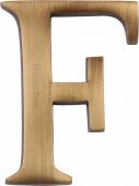 C1565 2 F-AT Heritage Brass Alphabet F Pin Fix 51mm (2") Antique Brass Finish