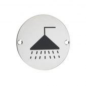 ZSS04PS - Zoo Hardware 76mm Shower Disc Symbol - Polished Stainless Steel
