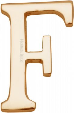 Click Here To Enlarge This Photo Of C1565 2 F-PB Heritage Brass Alphabet F Pin Fix 51mm (2") Polished Brass Finish