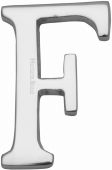 C1565 2 F-PC Heritage Brass Alphabet F Pin Fix 51mm (2") Polished Chrome Finish