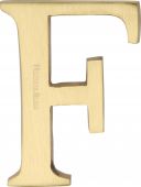 C1565 2 F-SB Heritage Brass Alphabet F Pin Fix 51mm (2") Satin Brass Finish