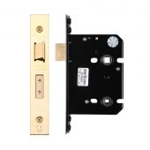 ZUKB76PVD - Zoo Hardware Architectural Heavy Duty Bathroom Lock 76mm (57mm backset) PVD Stainless Brass