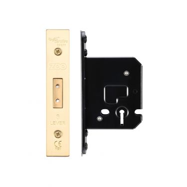 Click Here To Enlarge This Photo Of ZUKD364PVD - Zoo Hardware Architectural Heavy Duty 3 Lever Deadlock 64mm (45mm backset) PVD Stainless Brass