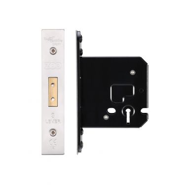 Click Here To Enlarge This Photo Of ZUKD376SS - Zoo Hardware Architectural Heavy Duty 3 Lever Deadlock 76mm (57mm backset) Satin Stainless Steel