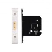 ZUKD376SS - Zoo Hardware Architectural Heavy Duty 3 Lever Deadlock 76mm (57mm backset) Satin Stainless Steel