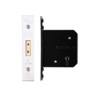 Click Here To Enlarge This Photo Of ZUKD576SS - Zoo Hardware Architectural Heavy Duty 5 Lever Deadlock 76mm (57mm backset) Satin Stainless Steel