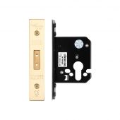 ZUKD64EPPVD - Zoo Hardware Architectural Heavy Duty Euro Profile Deadlock 64mm (45mm backset) PVD Stainless Brass