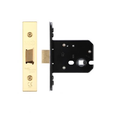 Click Here To Enlarge This Photo Of ZUKF76PVD - Zoo Hardware Architectural Heavy Duty Flat latch 76mm (57mm backset) PVD Stainless Brass