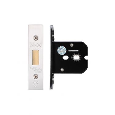 Click Here To Enlarge This Photo Of ZUKFD64SS - Zoo Hardware Architectural Heavy Duty Flat Dead Bolt 64mm (45mm backset) Satin Stainless Steel