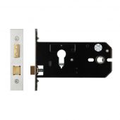 ZUKH152EPSS - Zoo Hardware Architectural Heavy Duty Horizontal Euro Profile Lock 152mm (127mm backset) Satin Stainless Steel