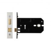 ZUKH3127SS - Zoo Hardware Architectural Heavy Duty 3 Lever Horizontal Lock 127mm (102mm backset) Satin Stainless Steel