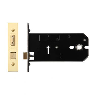 Click Here To Enlarge This Photo Of ZUKH3152PVD - Zoo Hardware Architectural Heavy Duty 3 Lever Horizontal Lock 152mm (127mm backset) Polished Brass