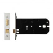 ZUKH3152SS - Zoo Hardware Architectural Heavy Duty 3 Lever Horizontal Lock 152mm (127mm backset) Satin Stainless Steel